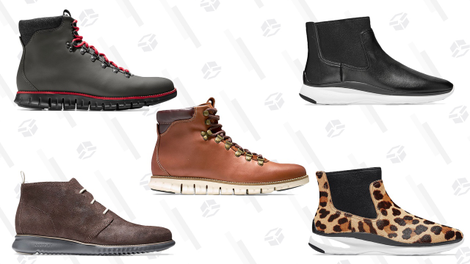 $99 Men’s Boots | Cole Haan | Promo code MARCHSTYLE$79-$149 Women’s Boots | Cole Haan | Promo code MARCHSTYLE